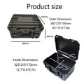 Heavy Duty Waterproof Hard Tool Case 360x270x190mm with Sponge Insert Safety Storage Box for Tools Instruments Tool Storage Box