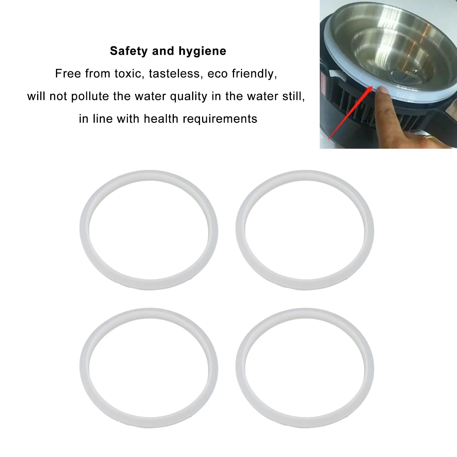 Water Distiller Gasket Water Distiller Sealing  Wear Proof Silicone Safe and Hygienic Excellent Elasticity for Maintenance