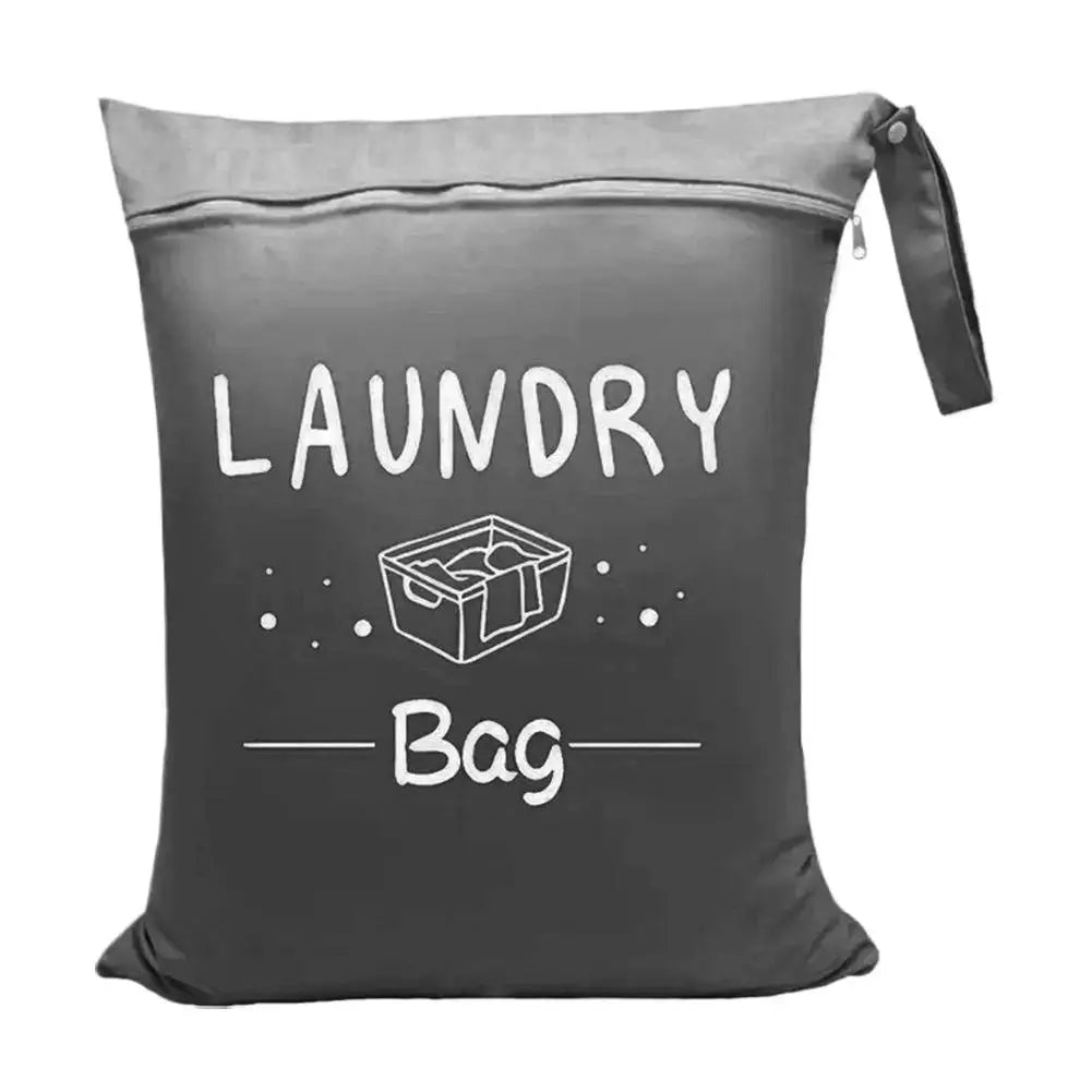 Waterproof Travel Laundry Bag with Wet and Dry Separation Storage Bag with Zipper and Hanging Rope Portable Storage Bag