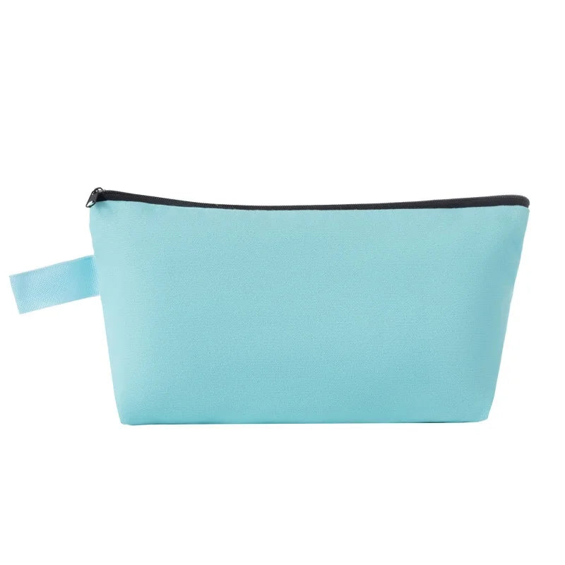 10/20Pcs Custom Logo Colored Canvas Pencil Case with Zipper Handheld Makeup Bag DIY Stationery&Cosmetic Storage Organizer Pouch