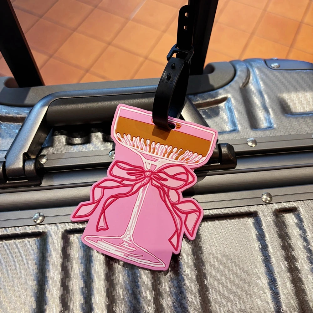 1Pc Animal High-Footed Cup Luggage Tag Can Write Name, Bag, Pendant, Graduation Season Travel Pendant, Gift, Airport Luggage Idea