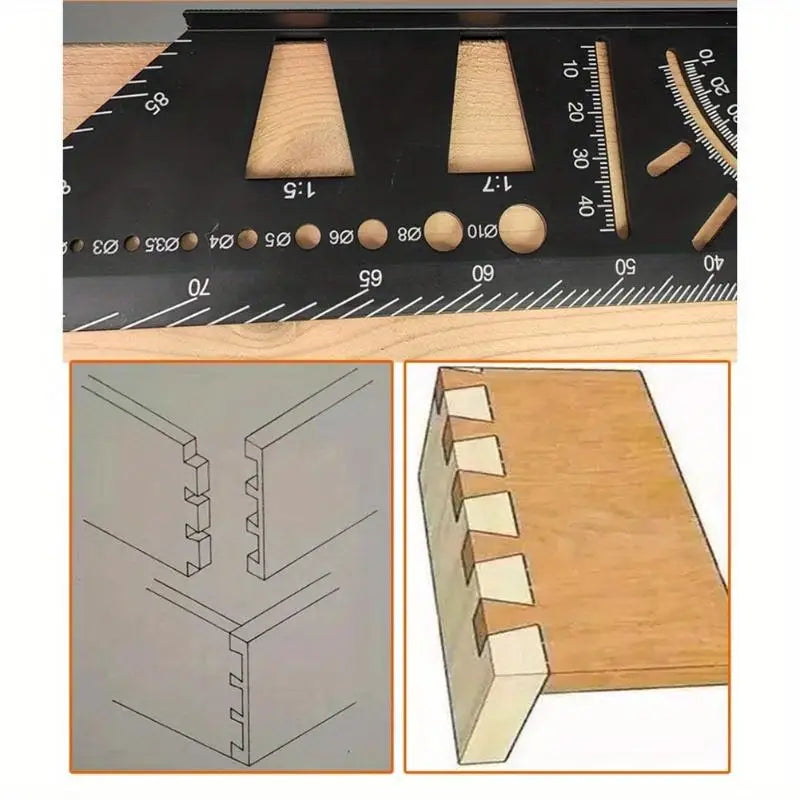 1PC Aluminum Alloy Smooth Carpentry Ruler 3D Mitre Angle Measuring Gauge Square 45 Degree 90 Degree Marking Accurate Measure