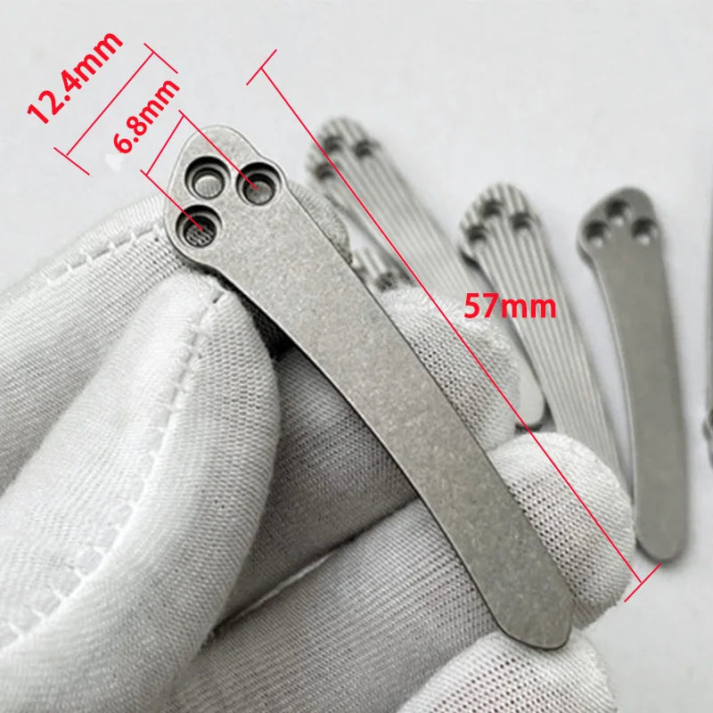 6 Types Custom Hand Made Knife Titanium Deep Carry Pocket Clip Clamp for Spyderco Paramilitary2 C81 PARA3 G10 Police C10 Knives