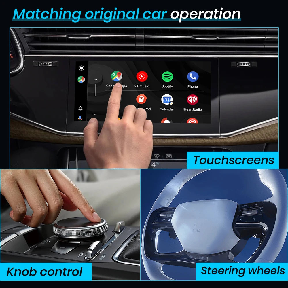 MMB Mini 2in1 Wired to Wireless CarPlay Adapter Android Auto Dongle for VW Haval Audi Kia Porsche Lexus 98% Cars Plug and Play