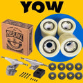 Genuine YOW land surf skateboard trucks longboard brackets with wheels and bearings together dish, good quality level