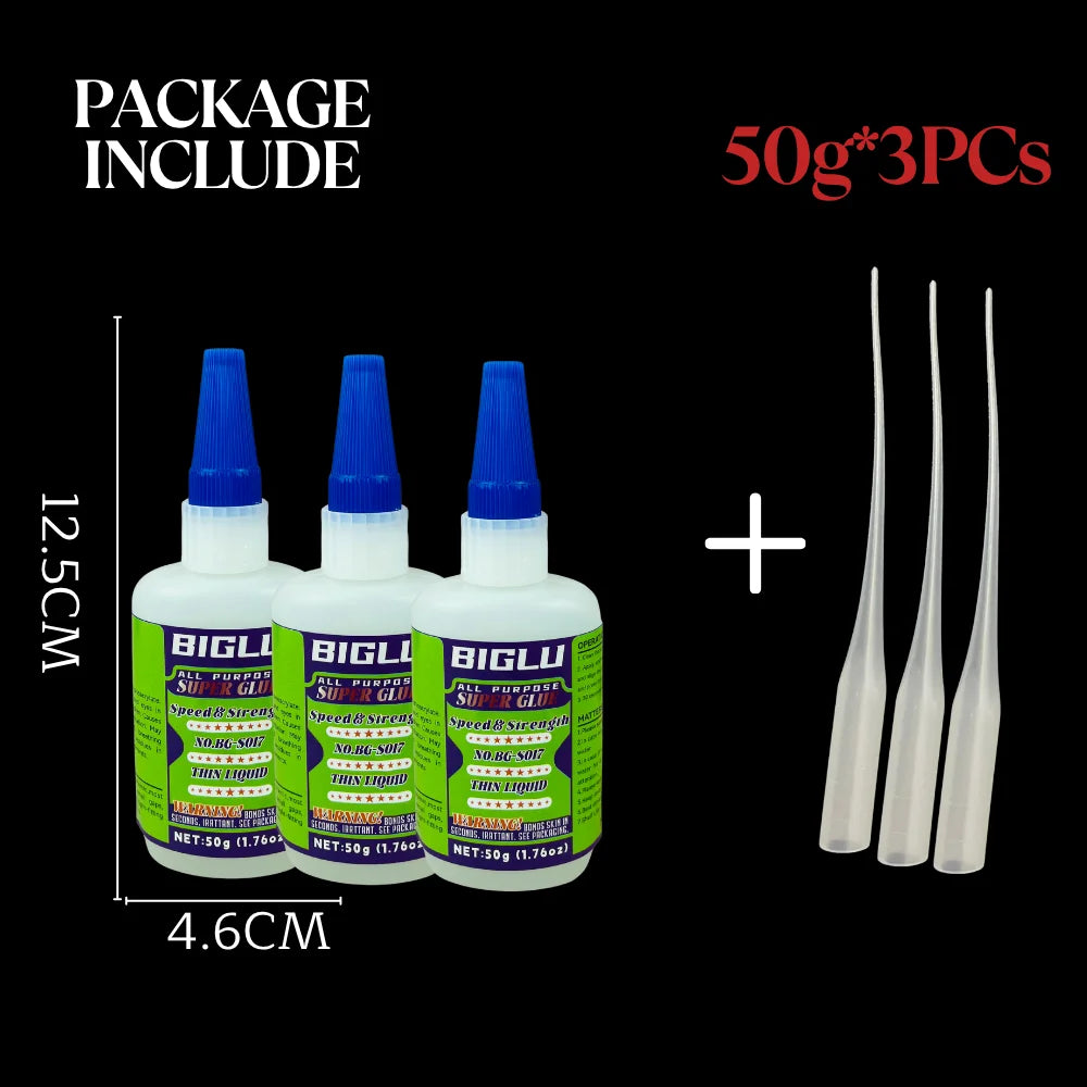 Premium Cyanoacrylate Super Glue Thin Liquid Adhesive for Stone CA Finish Woodworking Projects Hobby Models Inlay Work