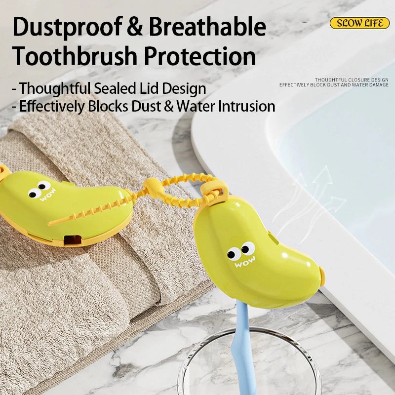Banana Cover for Toothbrush Compact and Convenient Toothbrush Protector Travel Toothbrush Toothpaste Storage Box LXYJSN06