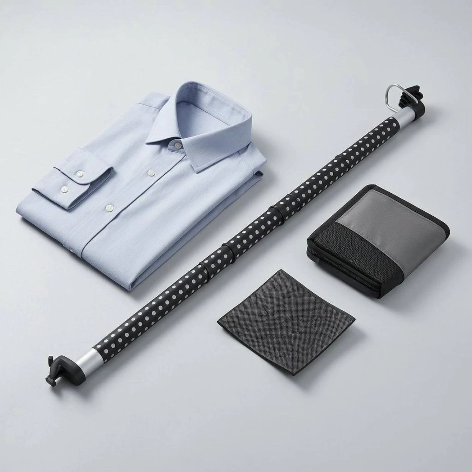 Telescopic Car Clothes Hanger Rod Perforated Car Clothes Hanger Bar Telescopic Garment Rack Hooked Ends Heavy Duty