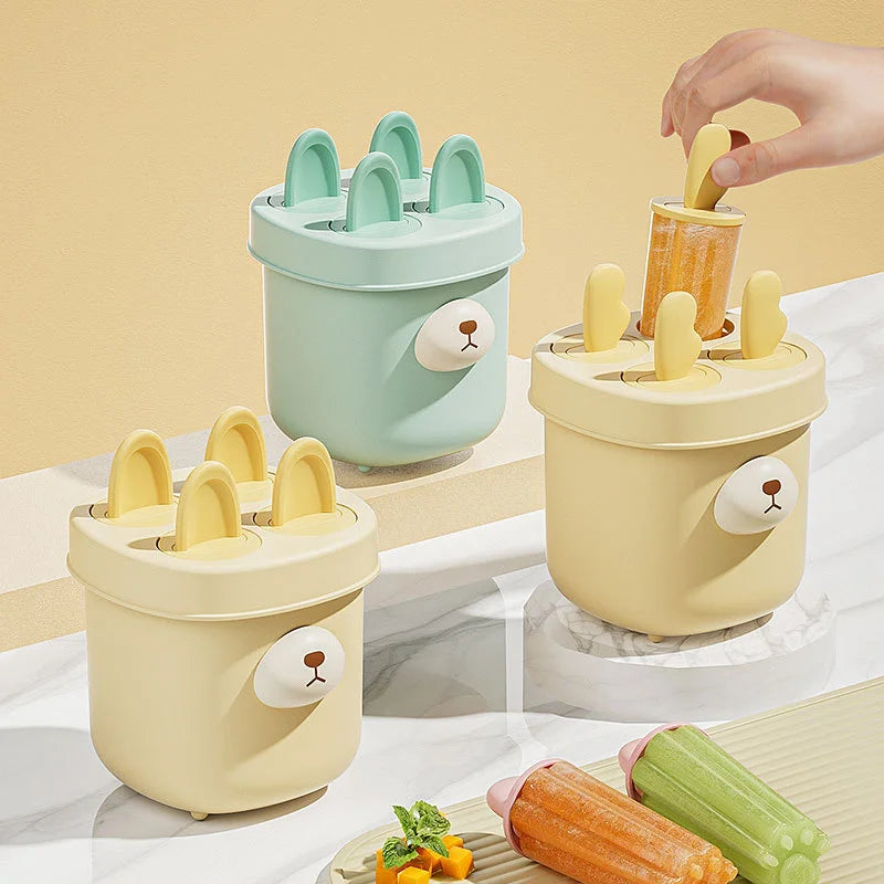 Ice cream mold cartoon food grade easy release popsicle popsicle mold DIY household kitchen supplies gadgets kitchen accessories