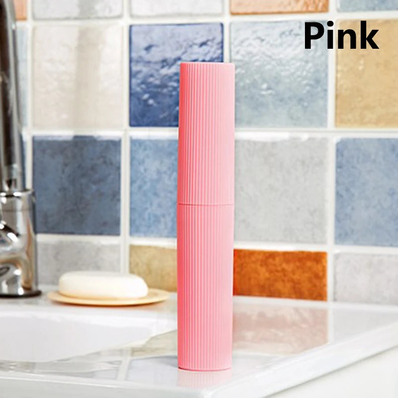 Travel Portable Toothbrush Cup Bathroom Toothpaste Holder Storage Case Organizer Toiletries Storage Cup Creative Toothbrush Box