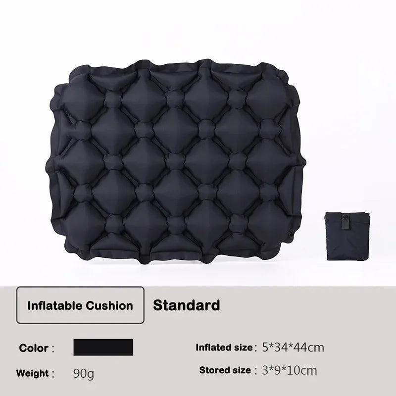 Portable Inflatable Seat Cushion Lightweight Travel Air Sitting Pad Moisture and Water Resistant Camping Chair Mat for Outdoor