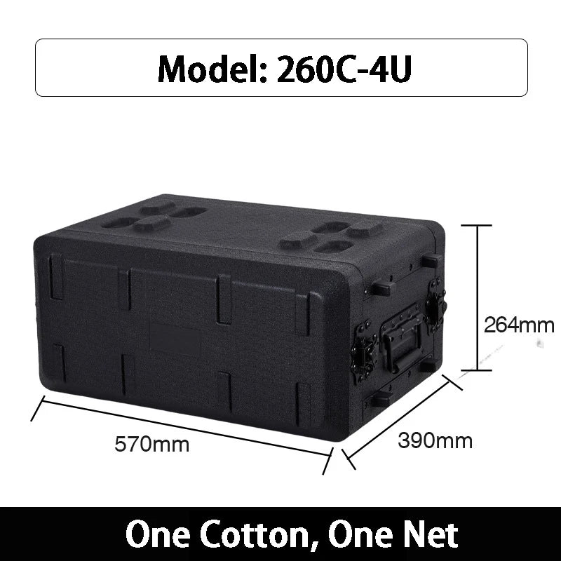 2U Wireless Microphone Box PE Plastic Receiver Box 3U Digital Power Amplifier Sequencer Boxes Portable Safety Protection Boxes