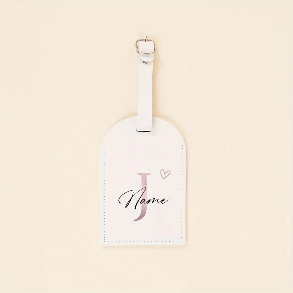 Custom Name Tag Font Name/Initials Wedding Travel Gift Customizable Letter (A-Z) Premium Luggage Identifiersuitable for Bags