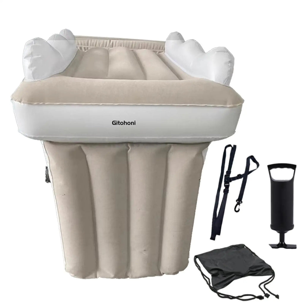 Inflatable Airplane Bed Blowup Bed Plane Bed with Belt Travel Air Bed Baby Air Mattress for Travel Camping Train Picnic Car Trip