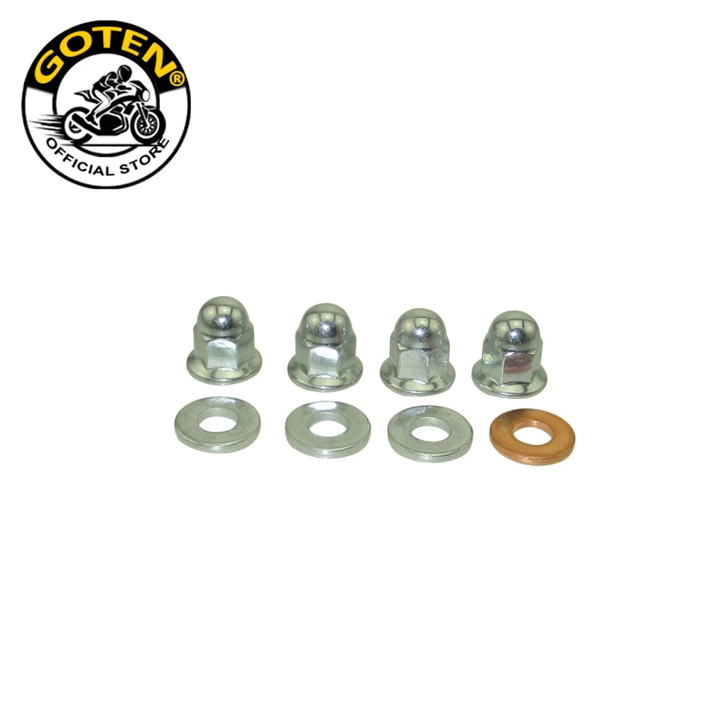 Goten 8mm Engine Head Stud Acorn Nut Set For Honda Yamaha Suzuki Kawasaki
