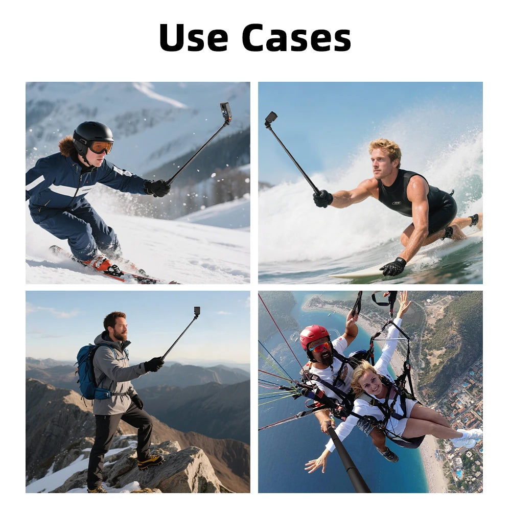 Flymile Selfie Stick Extendable for DJI Action 5 Pro/Osmo 360 /Pocket 3/Insta 360 X5/GoPro 13 Camera Accessories