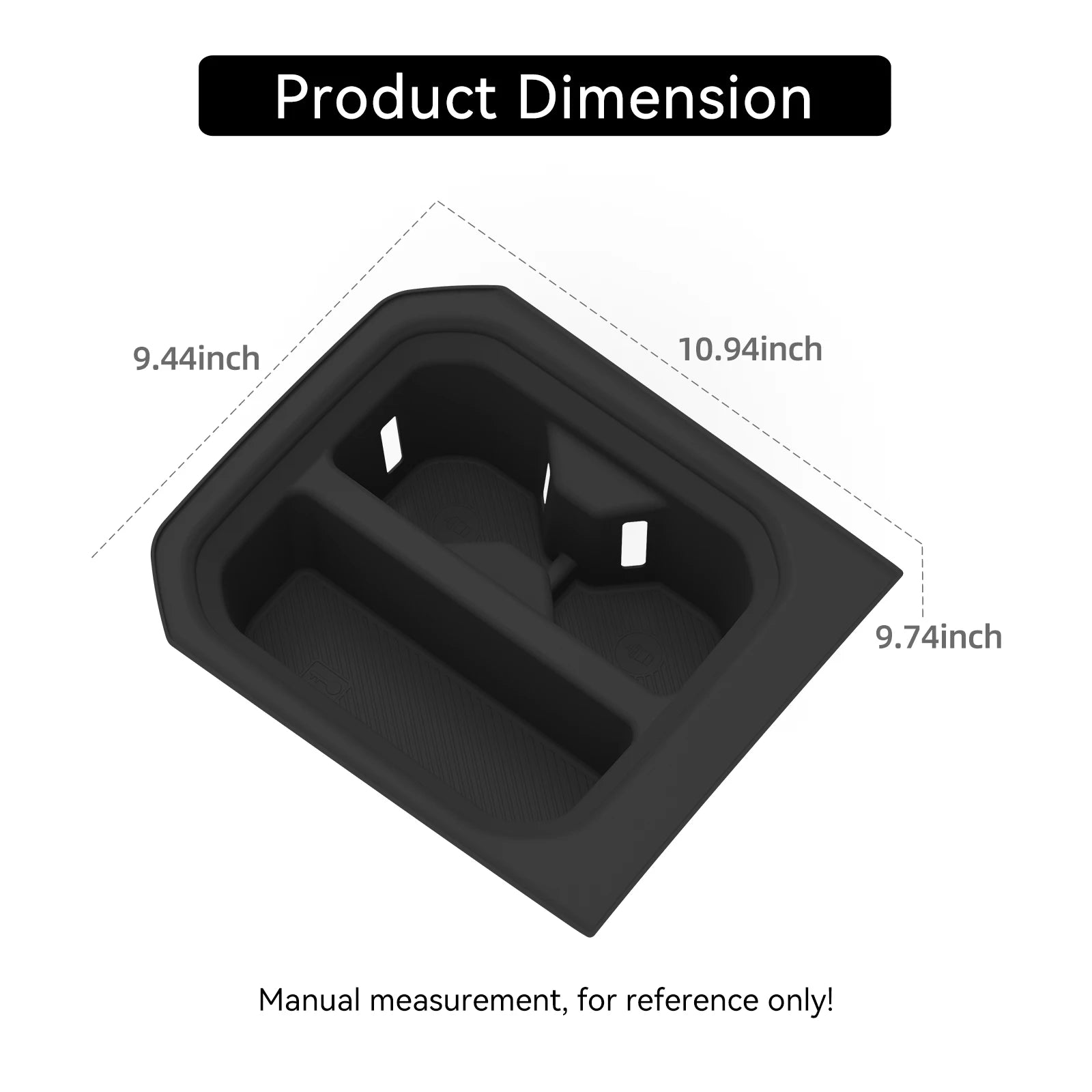 for 2027 Kia Telluride Low Base Trim Center Console Cup Holder Full Wrap Silicone Drinks Car Interior Accessories Black