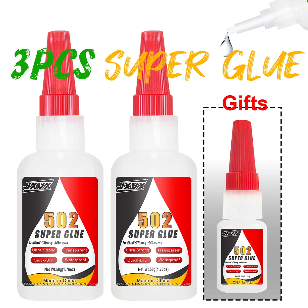 Super Cyanoacrylate 502 for Repairing Metal, Plastic, and Glass – 20/50g – 5-Second Quick-Drying Instant Adhesive