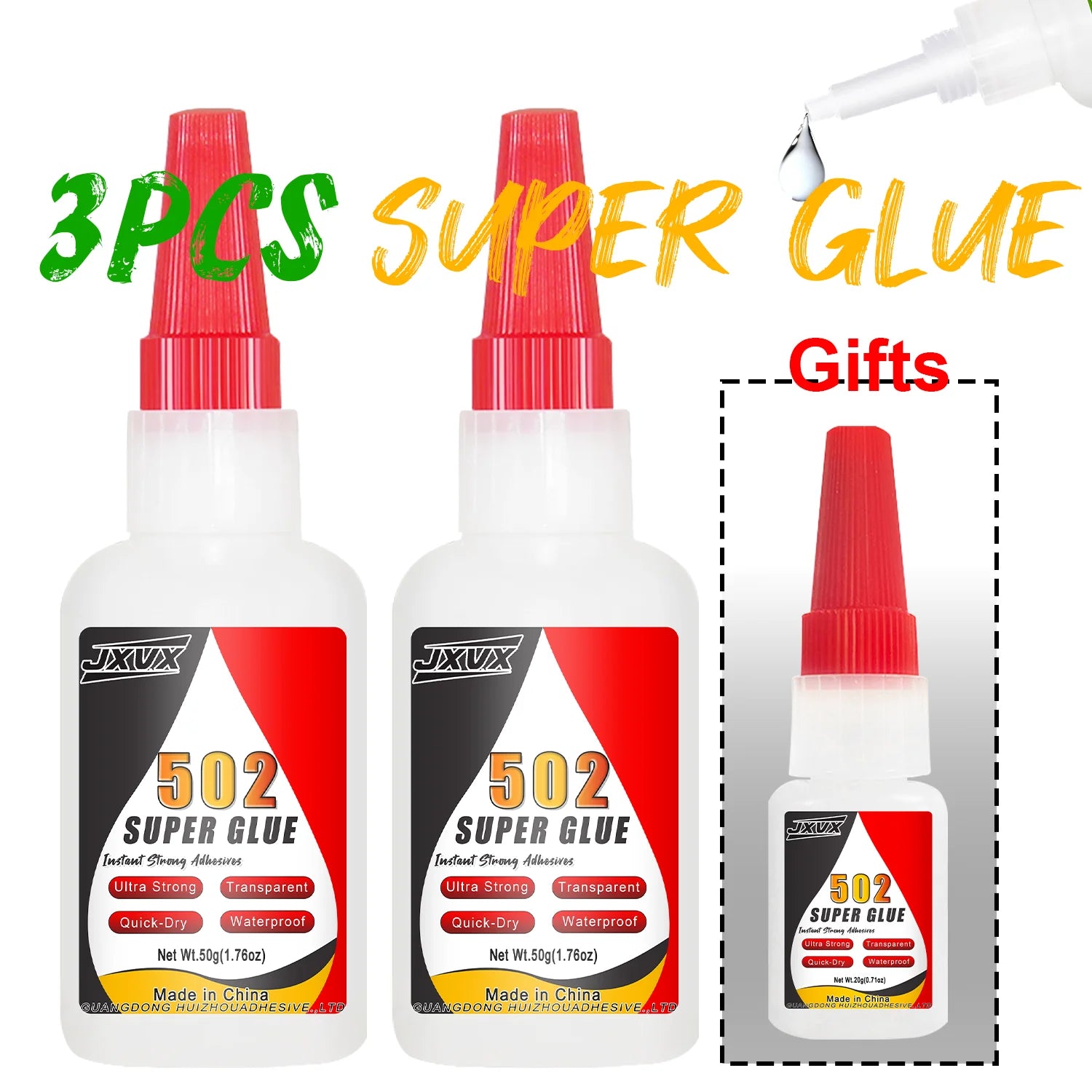 Super Cyanoacrylate 502 for Repairing Metal, Plastic, and Glass – 20/50g – 5-Second Quick-Drying Instant Adhesive