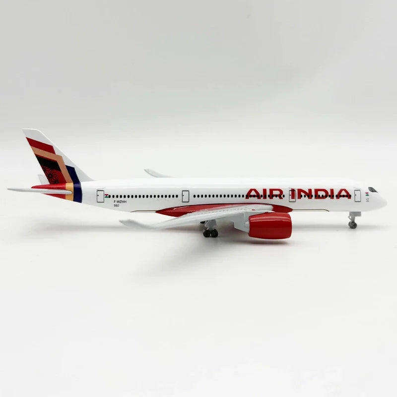 Replica Diecast Air India Airlines 20cm A350 Model 350 Metal Aircraft Airplane Plane Aircraft Alloy Material 1:400 Model Toy