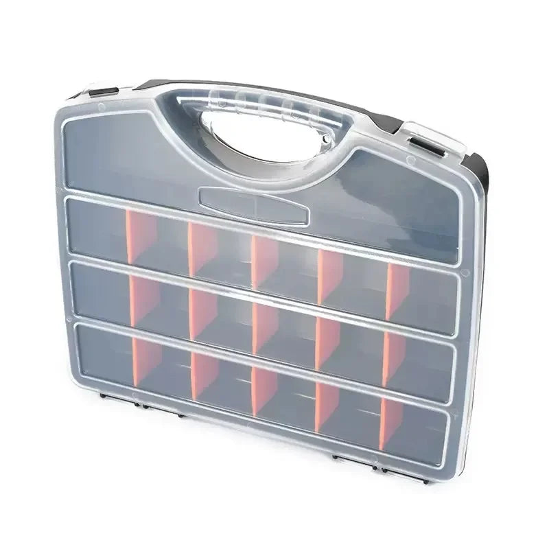 Multi-Compartment Organizer Box For Screws & Small Parts - Durable Plastic Hardware And Jewelry Storage Case Compact To Store