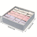 1PC Fabric underwear and socks storage box, 24 compartments, large capacity for home use