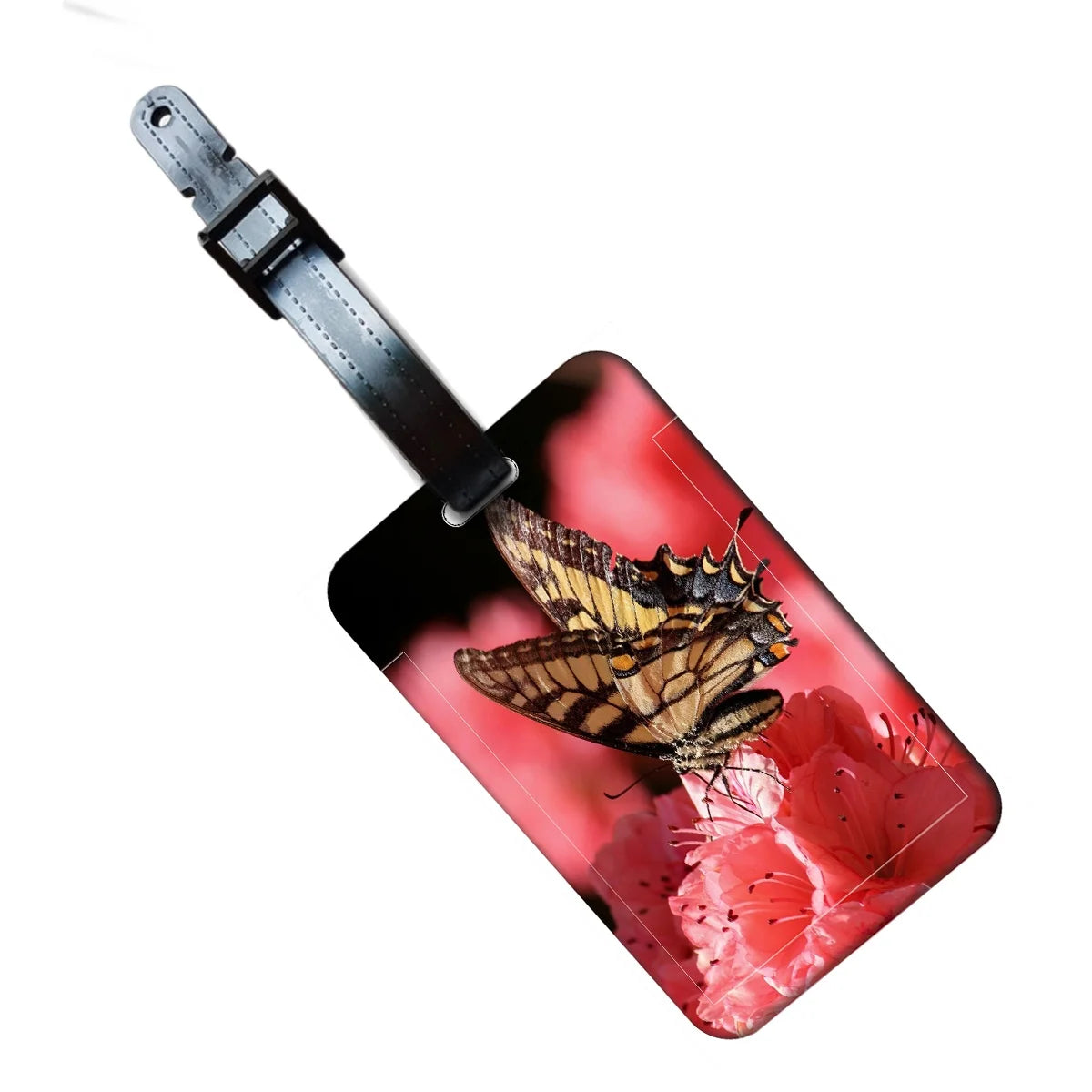HOT SALE Butterfly Business Luggage Tag Suitcase Address Label Luggage Boarding Case Label Name ID Address Clip