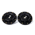 2Pcs Red Black Hella Super Loud Compact Electric Blast Tone Air Horn Kit 12V 115DB For Motorcycle Car