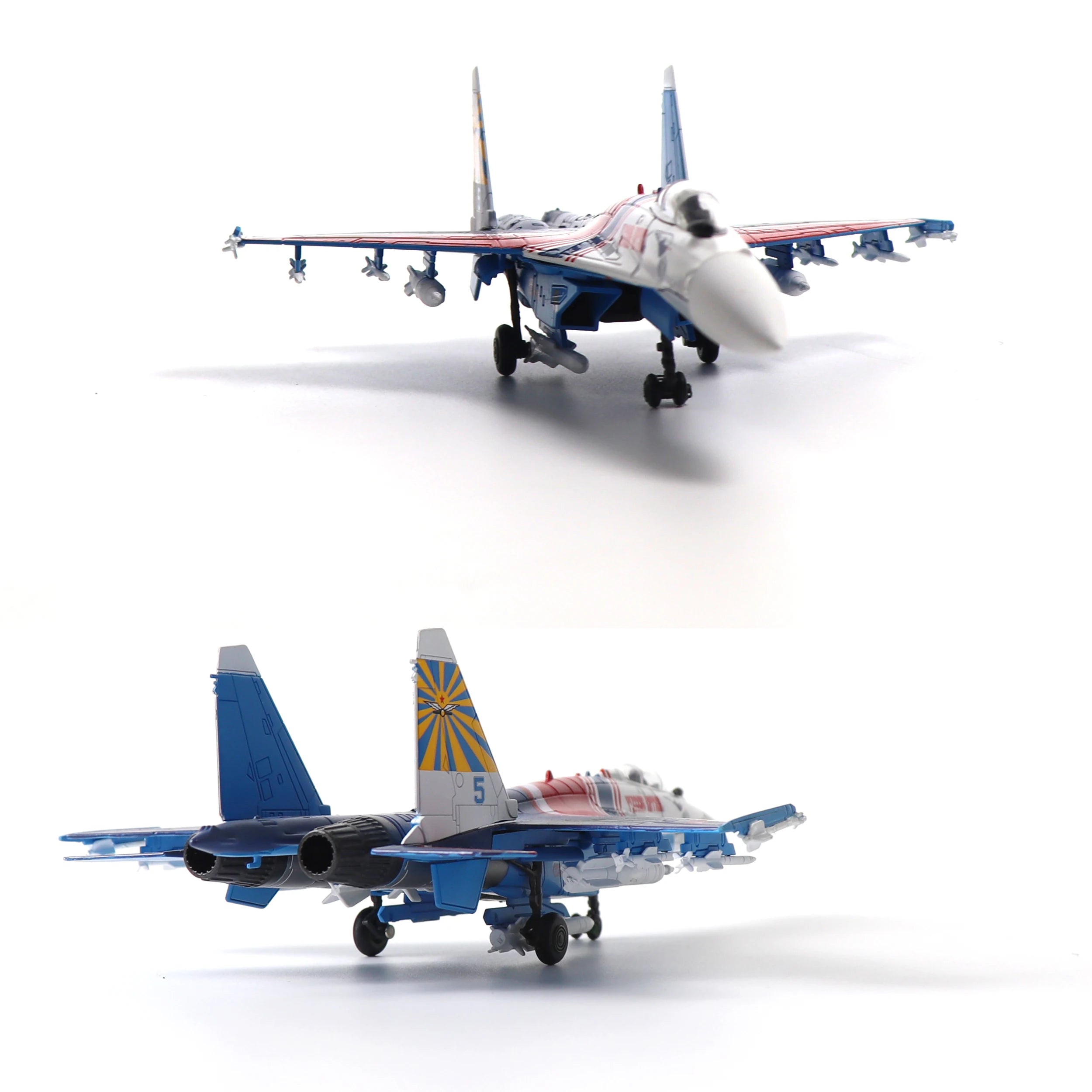SU35-Warrior Fighter Model 1:100 Die Cast Metal Military Aircraft Aircraft Collectible Gift