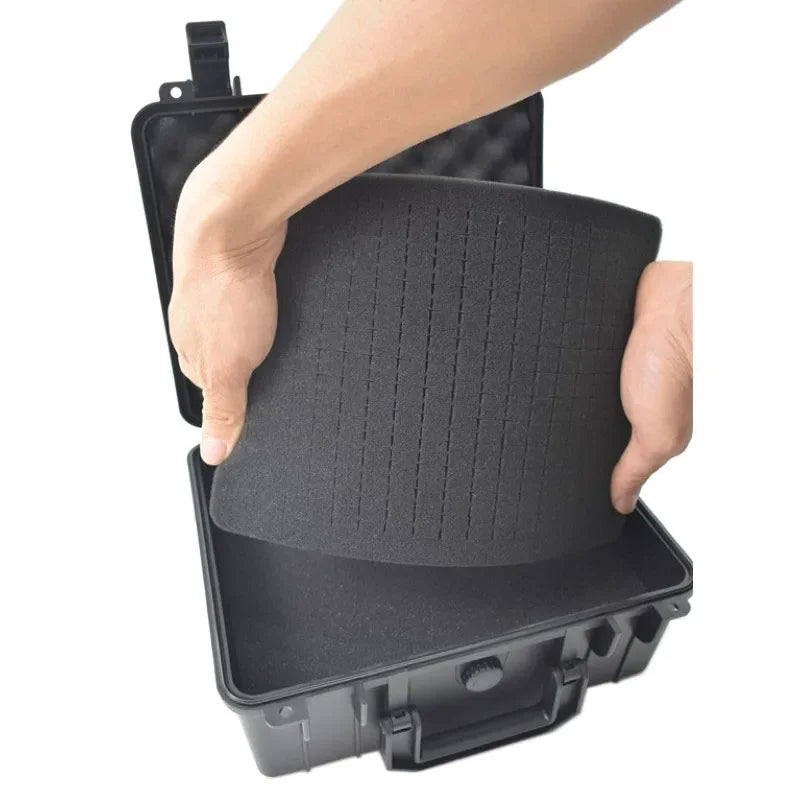 Hard Shell Waterproof Organizer Box, Portable Impact Resistant Toolbox for Hardware Accessories and Instruments
