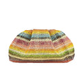 2026 Summer New Rainbow Mixed Color Stripe Knitted Woven Handbags Women Causal Weaving Purse Seaside Vacation Travel Beach Bags