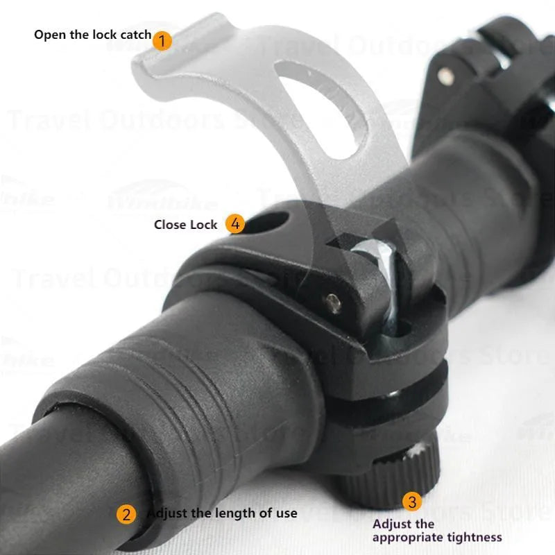 3F UL GEAR Ultralight Hiking 135cm Carbon Fiber/Aluminum Stick Walking Stick Length Adjustable Hiking Accessories - C1T1