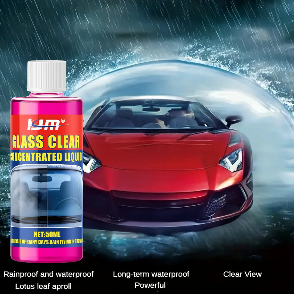 KJM Concentrated Car Glass Cleaner Windshield Washer Fluid Additive Streak-Free Formula for Clear Driving Vision