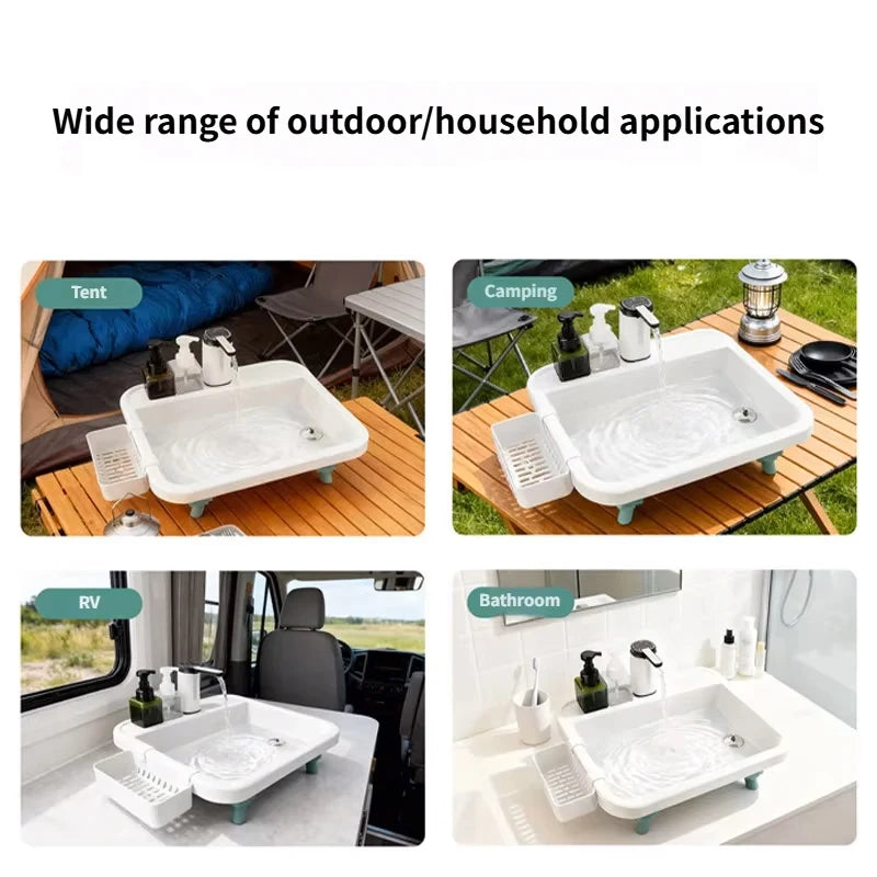 Outdoor Camping Portable Sink Multifunctional Camping Sink With Electric Water Pump Suitable For Outdoor Travel And Family Use