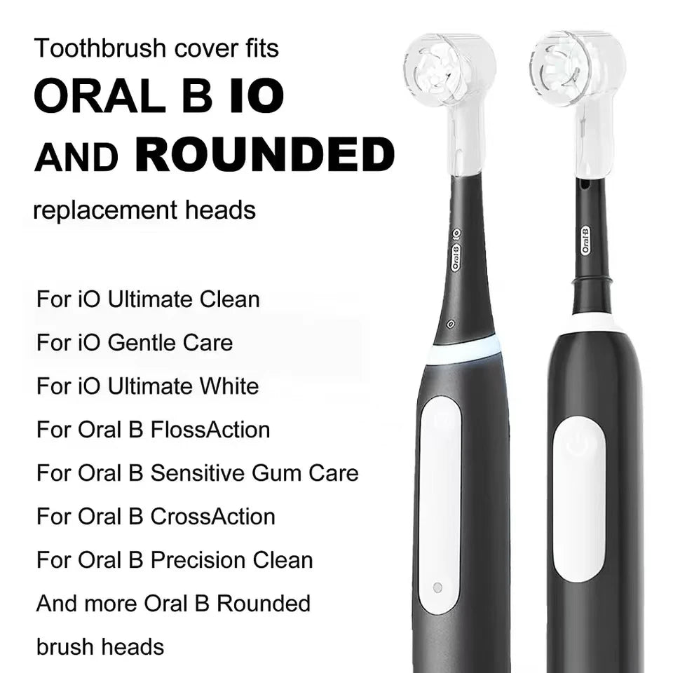 Toothbrush Head Dustproof Covers Caps for Oral B Replacement Brush Heads and IO Series Electric Toothbrush Head Protector 4/8PCS