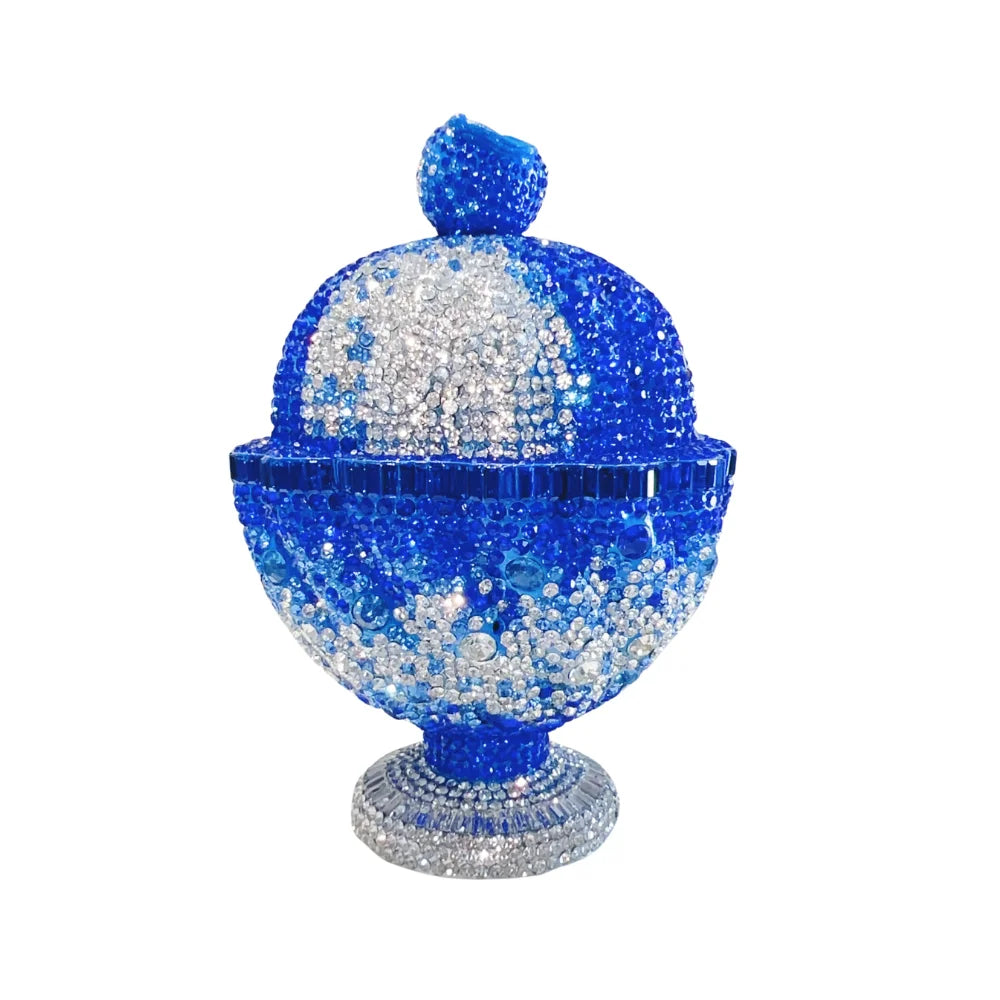 Sparkly Full Crystal Ice Cream Cup Clutch Bag Luxury Women Evening Handbag Crossbody Purse for Party Wedding Cocktail Events