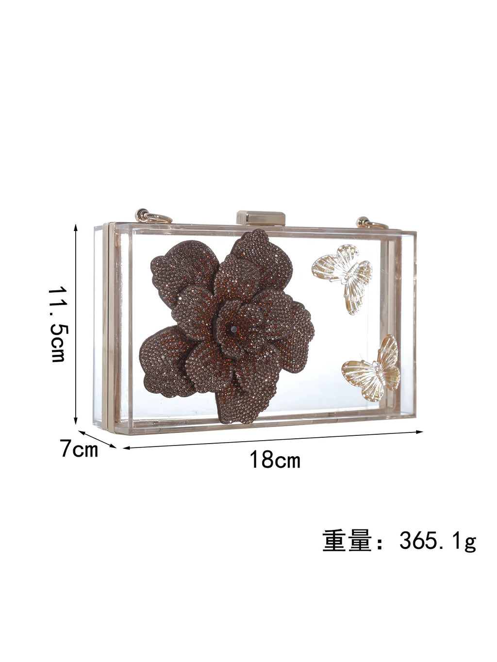 New transparent women's bag rhinestone celebrity high-end banquet clutch bag shoulder messenger chain party dinner bag