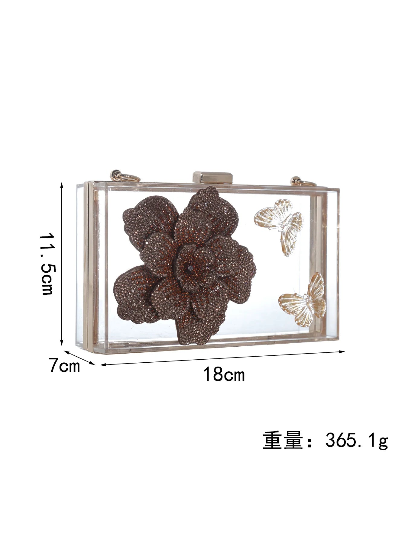 New transparent women's bag rhinestone celebrity high-end banquet clutch bag shoulder messenger chain party dinner bag