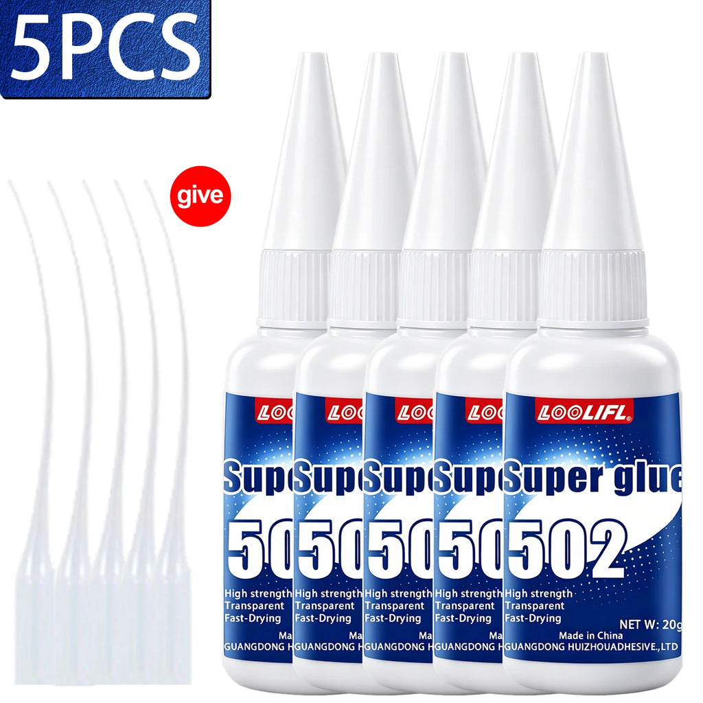 502 Super Glue Instant Extra Strong Bond Quick-Drying Adhesive Universal For Plastic Metal Ceramic Wood Glass Shoe Repair Tools