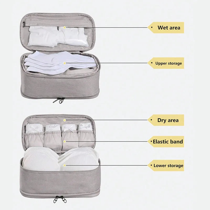 New Underwear Storage Bag Travel Bra Organizer Women Socks Clothes Pouch Packing Cube Female Girl Bra Bag Travel Accessories