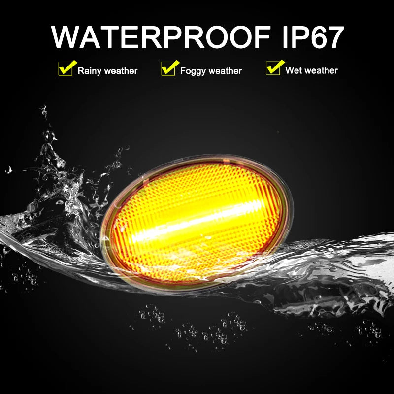 12V Clear Lens LED Side Marker Lamp Assembly For Mini Cooper R55/R55N R56/R56N R57/R57N R58 R59 Blinker Turn Signal Light