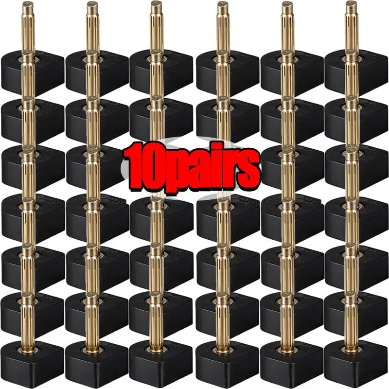 20pcs New High Heel Repair Tips Pins For Women Black Shoes High Heel Tips Taps Dowel Lifts Replacement Heel Stoppers Protectors