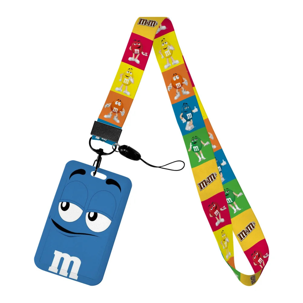 New Candy Design Lanyard Keychain ID Bus Card Cover Student Badge Holder Pass Hang Rope Lariat Gifts Keys Straps Accessories