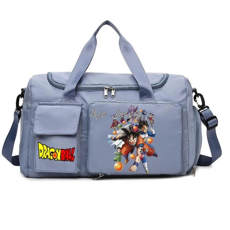 Fashion Dragon Ball Print Large Capacity Storage Bag Shoulder Bag Camping Accessories Dry/wet Separation Travel Bag