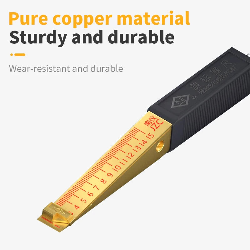 Taper Wedge Feeler Gauge 0.2/0.5mm Crack Flatness Layout Insert Inspection Flatness Measuring Tool for House Engineering 1-15mm