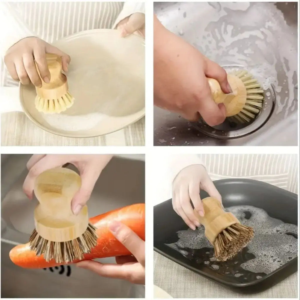 1/2/3pcs Multi-Functional Kitchen Cleaning Brush Set - Effective Dish Brush, Heavy-Duty Pot Brush, Durable Construction