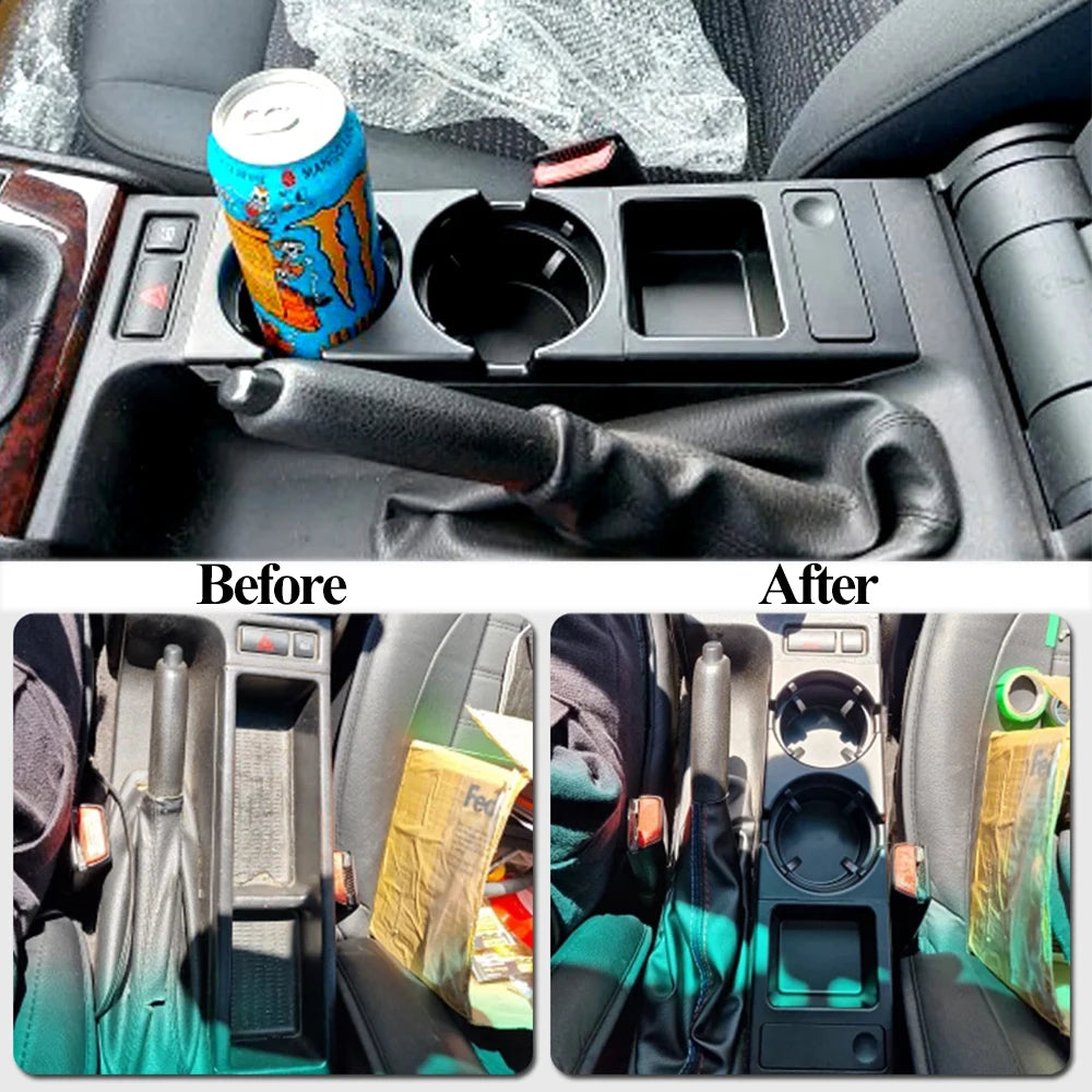 Car Front Center Console Drink Water Cup Holder Storage Tray Box For BMW 3 Series E46 1998-2006 323i 318i 320i 51168217953