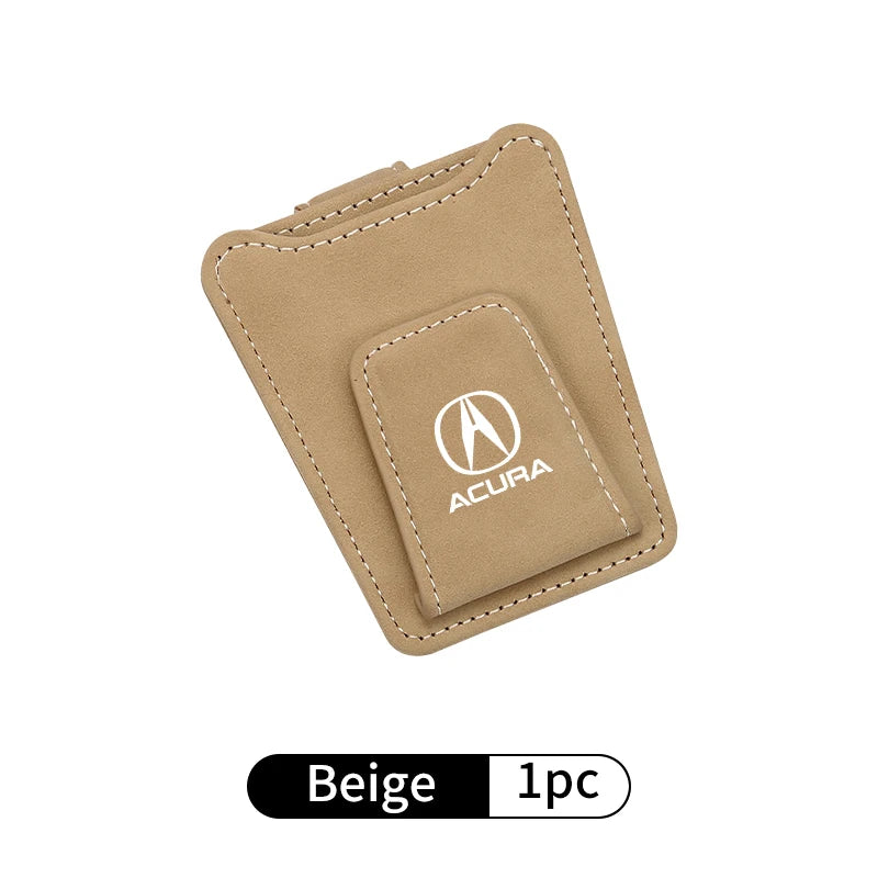 Suede Car Interior Accessories Glasses Clip Sunglasses Storage For Acura MDX RDX TSX RSX Integra TL RL NSX TLX ILX ZDX RLX