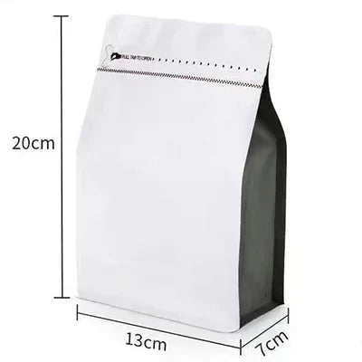 100pcs Wholesale 250g Coffee Bean Powder Bags with Valve Block Bottom 8oz Whey Protein Powder Food Packaging Food Storage Bags