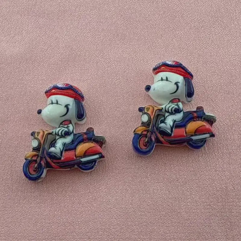 10pcs resin cute card puppy series pendant, DIY jewelry making earrings, keychain accessories